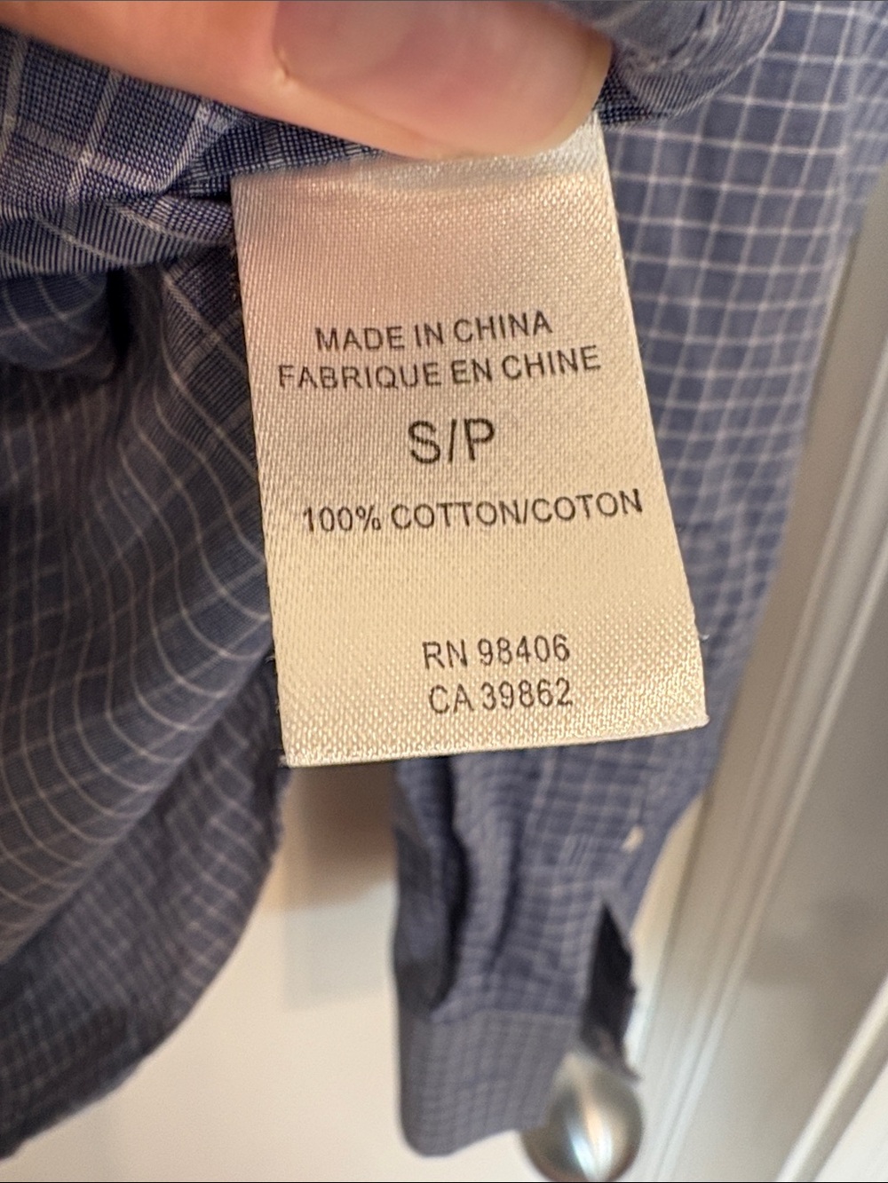Theory Men's Blue Micro-Check Dress Shirt - Picture 7 of 7